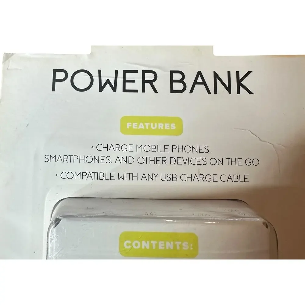 NEW Vivitar Mobile Cell Phone Slim Power Bank Pink Smily Face USB-A Charger